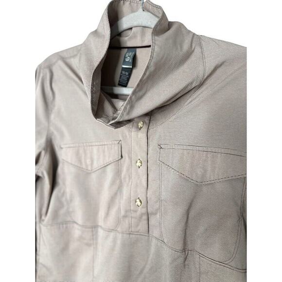 Mountain Hardwear Citypass Popover Shirt Womens Medium Brown Cream Tunic Outdoor - Picture 4 of 11